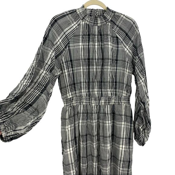 A New Day Smocked Black White Dress Women's Size Medium NWT - Picture 6 of 10